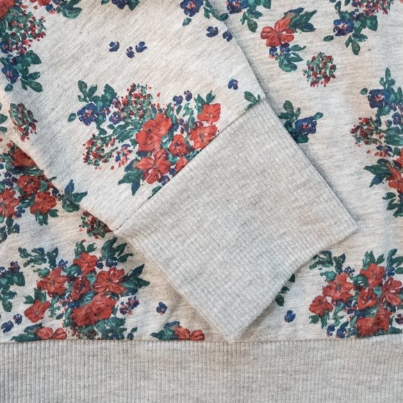 I Heart Ronson Grey Floral Crewneck Sweatshirt in Size M - Picture 3 of 9